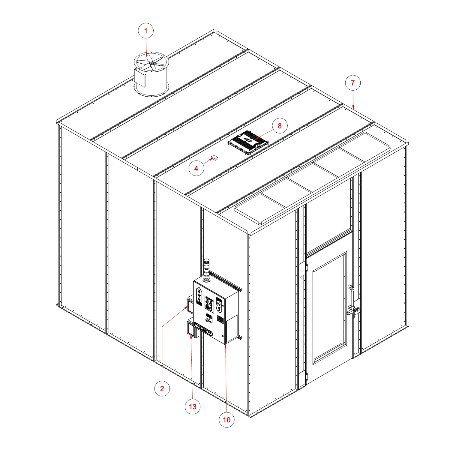 Single-Zone Lab — Front Isometric