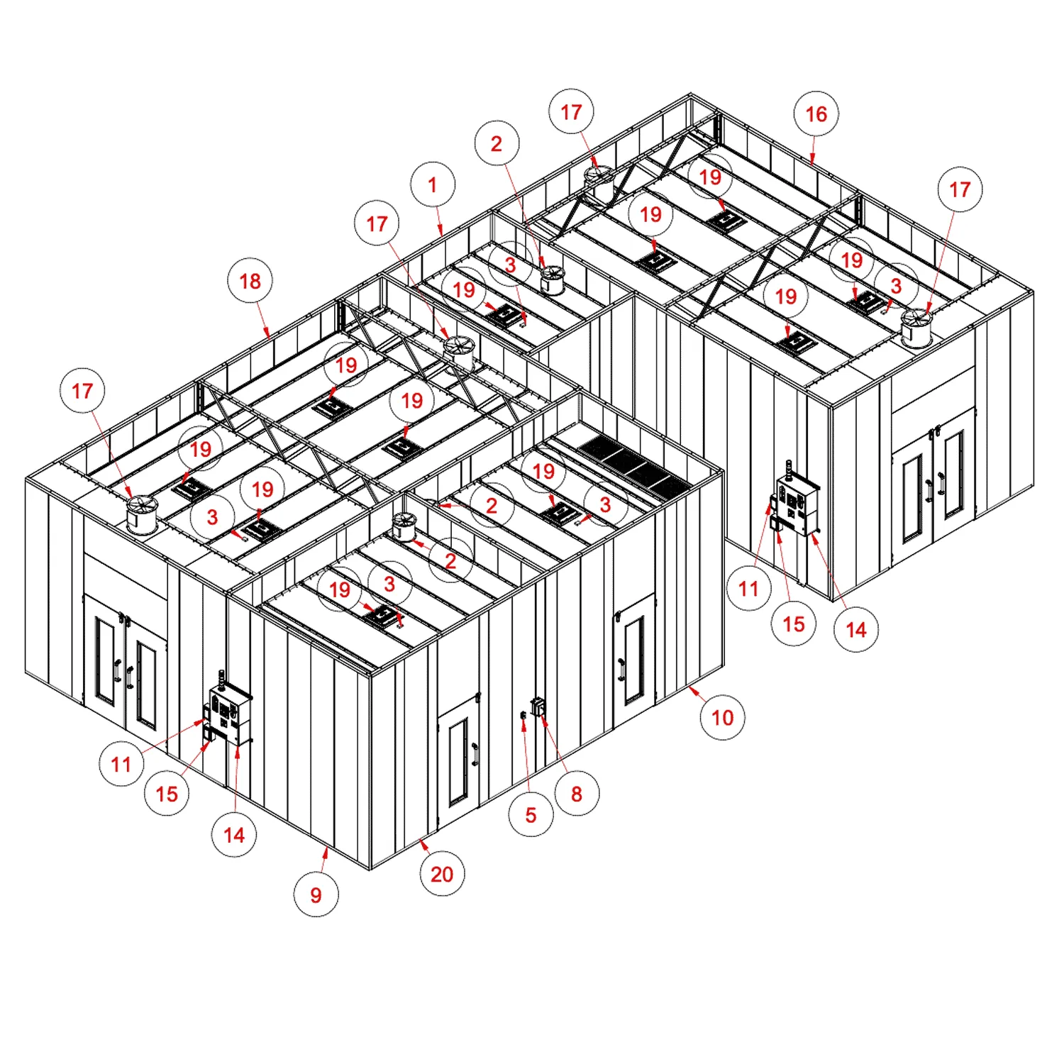 Multi-Zone Lab — Cutaway Roof View