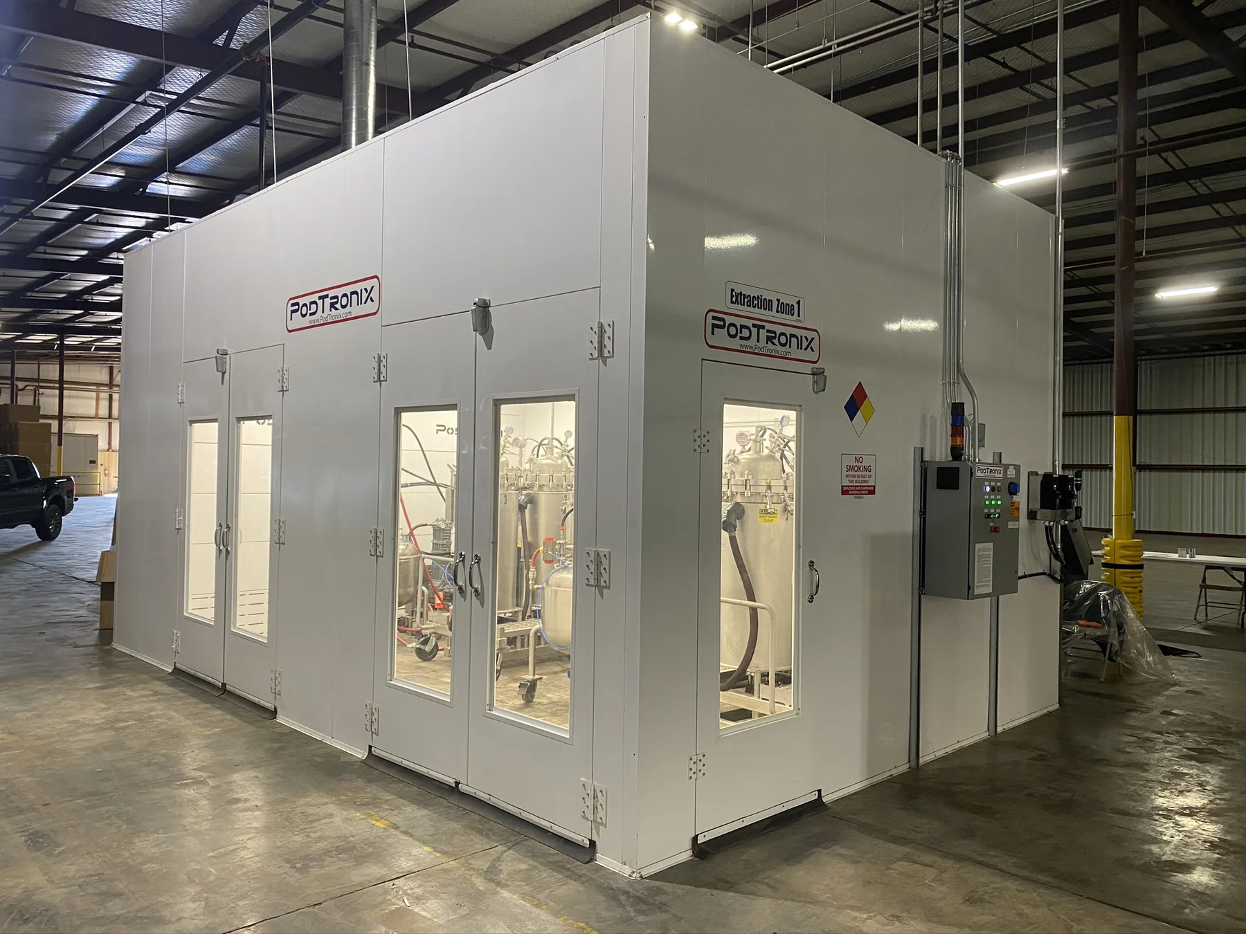 Podtronix processing room on the manufacturing floor